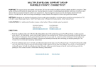 Fairfield County, Connecticut, Multiple Myeloma Support Group