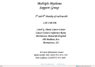 Morristown, New Jersey, Multiple Myeloma Support Group